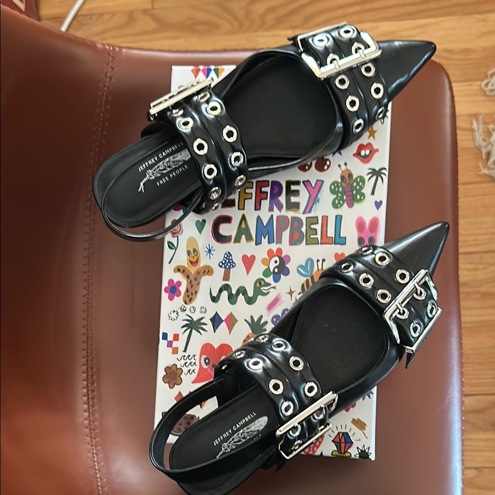 Jeffrey Campbell Free People Lilly Buckle Slingback Flats